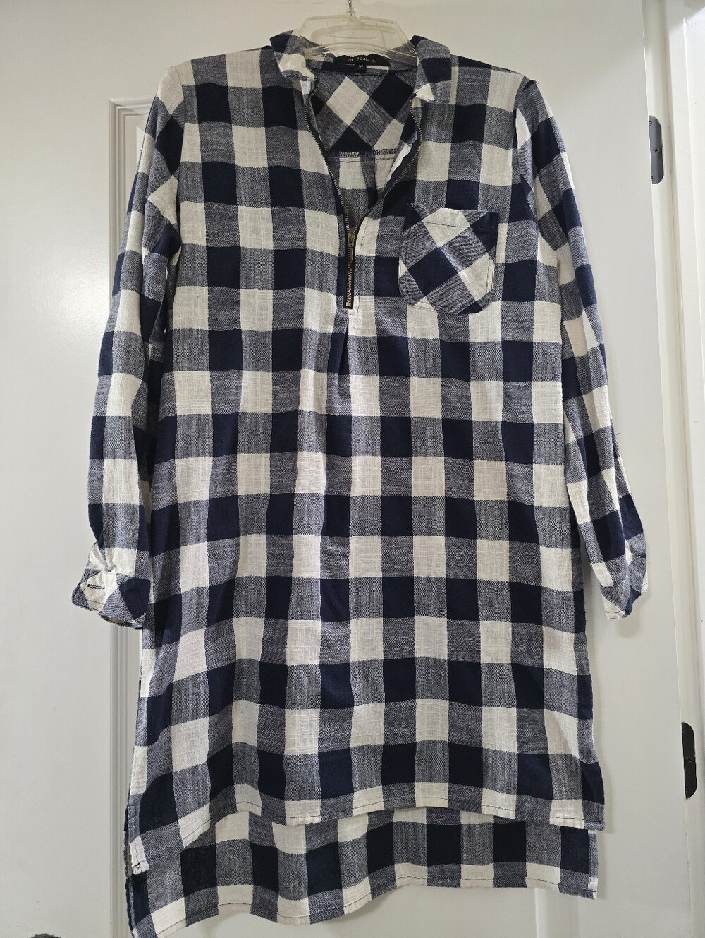 Navy And White Dress